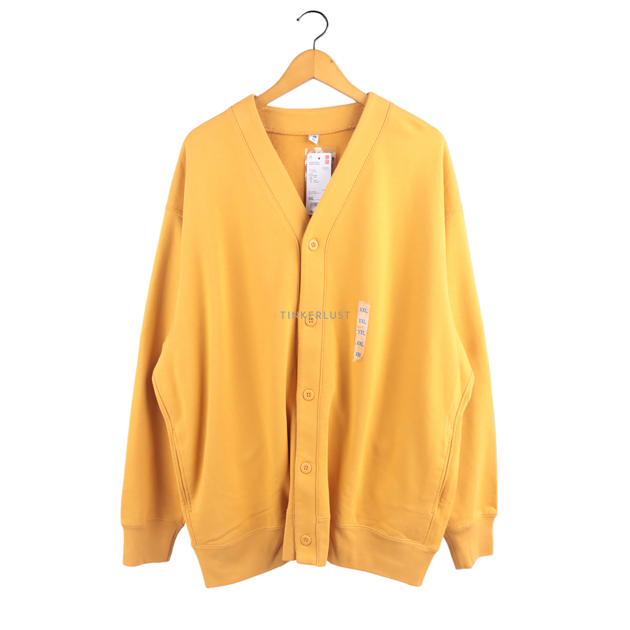 pakaian outerwear cardigan UNIQLO Yellow Sweater Cardigan Tinkerlust
